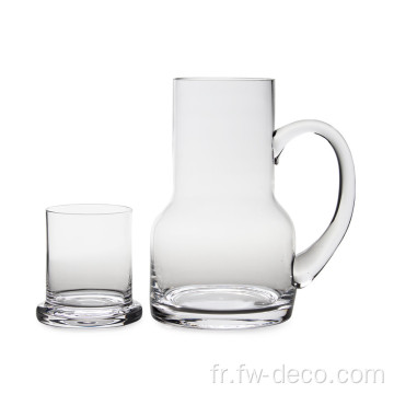 Ensemble de carafe de lit en verre de Long Island 2 pièces